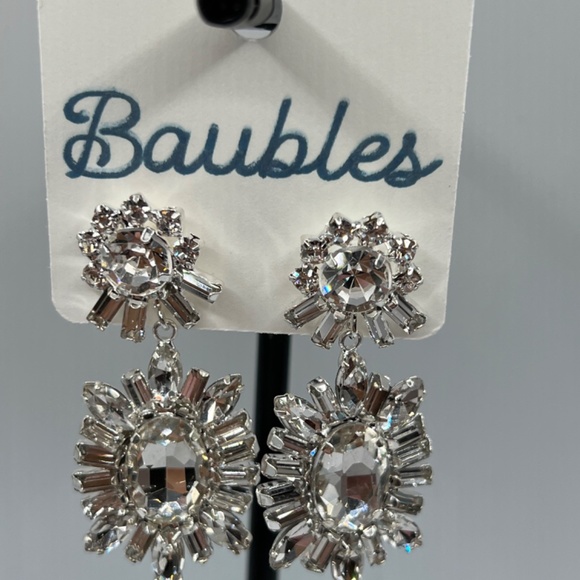 Baubles Chandelier Austrian Crystal Silver Earrings $12 EA or Bundle 3/$20 - Picture 5 of 11